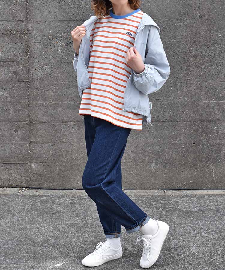 Bouncy.ワッペン付ボーダーTシャツNO1