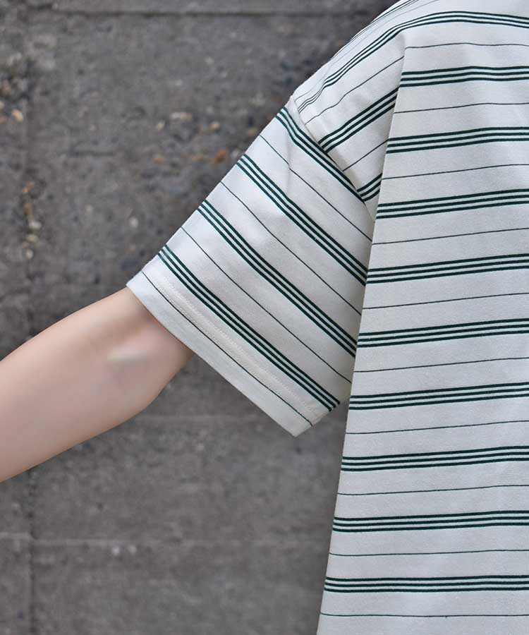 Bouncy.ワッペン付ボーダーTシャツNO2