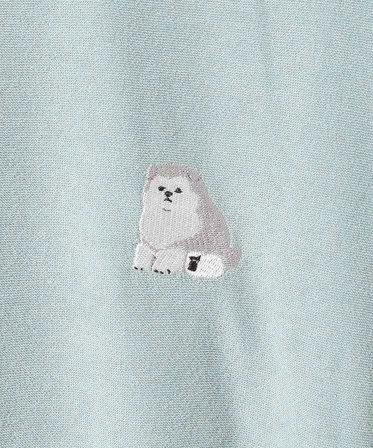 どうぶつ刺繍パイルルームウェア上下セット