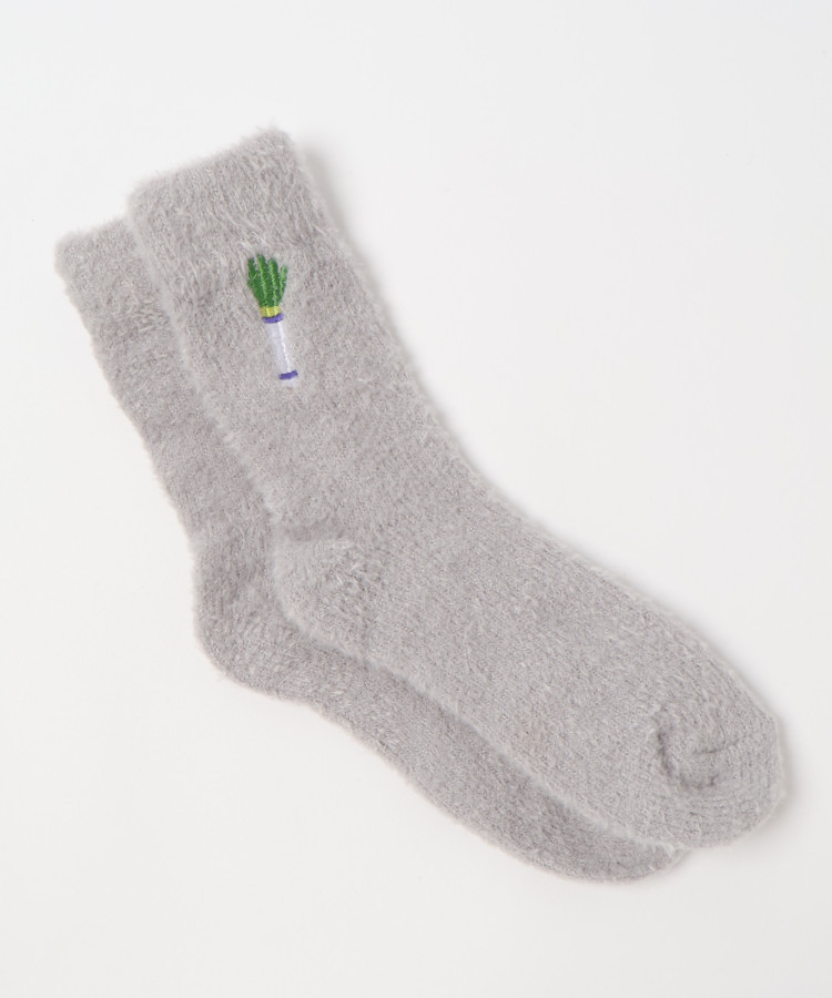 ベジタブル刺繍ルームソックス