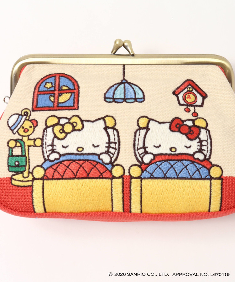 サンリオキャラクターズたたみ刺繍がま口ポーチ