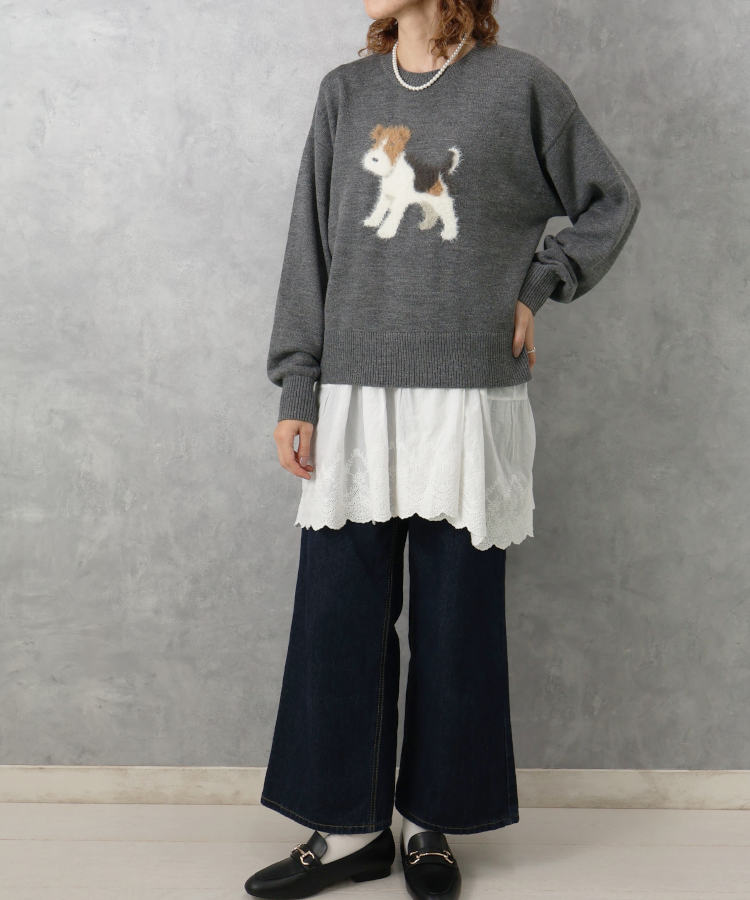 le petale dogニットプルオーバー