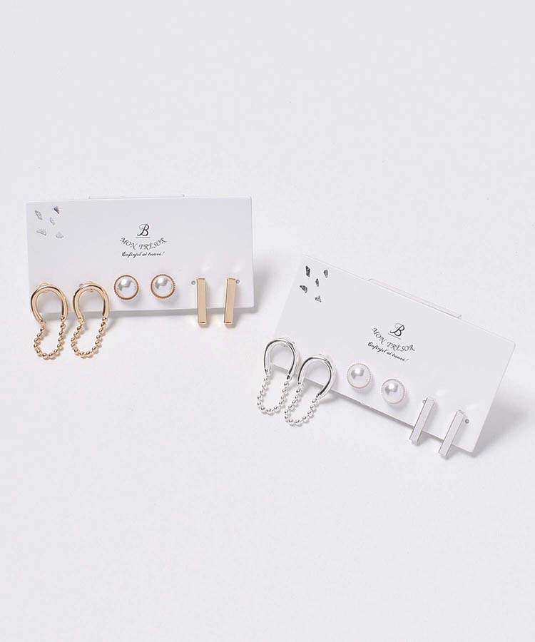 ≪SALE≫メタルシンプルセットピアス