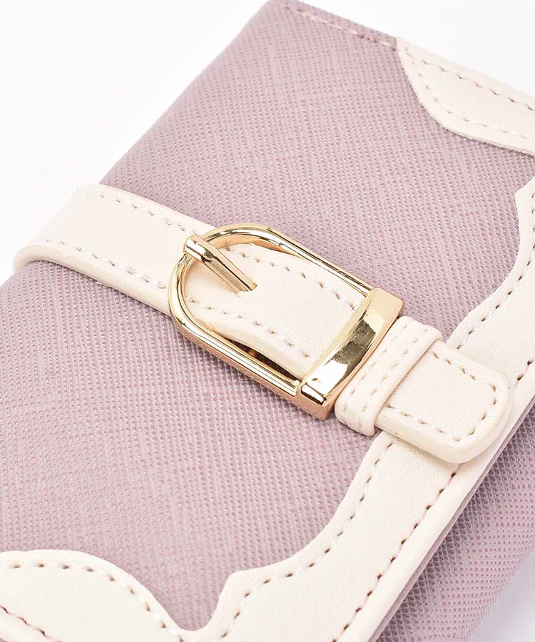 ≪SALE≫カットワークベルトがま口折り財布
