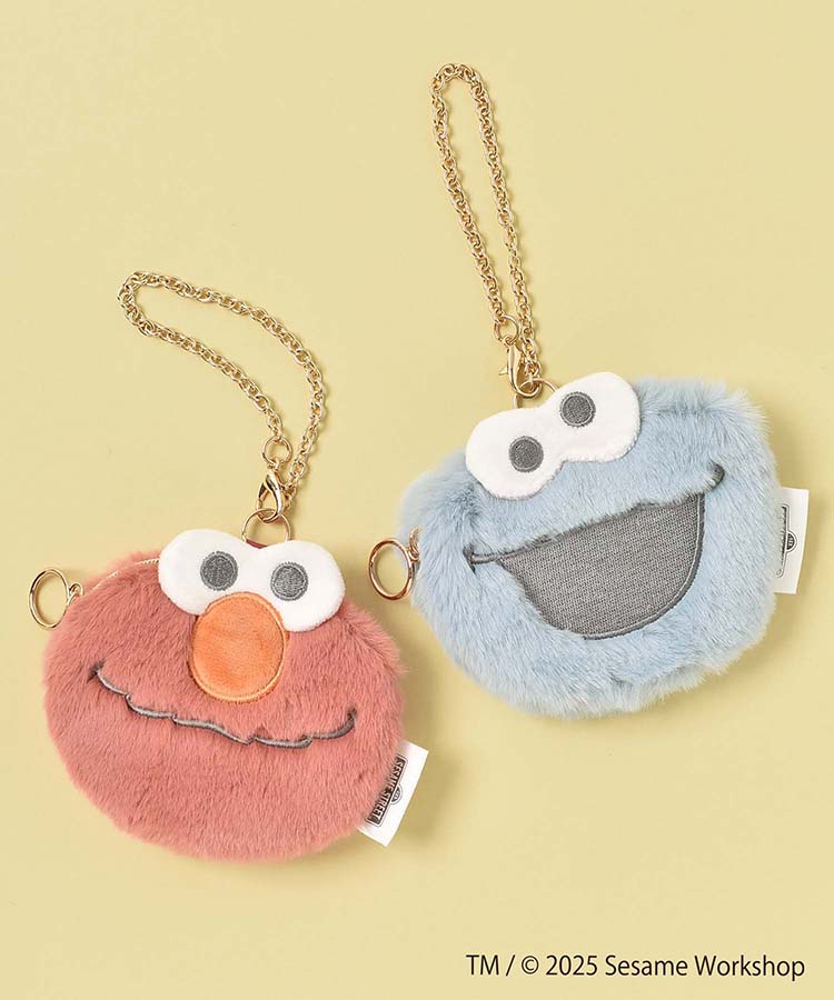 ≪SALE≫SESAME STREET FACE FURミニダイカットポーチ