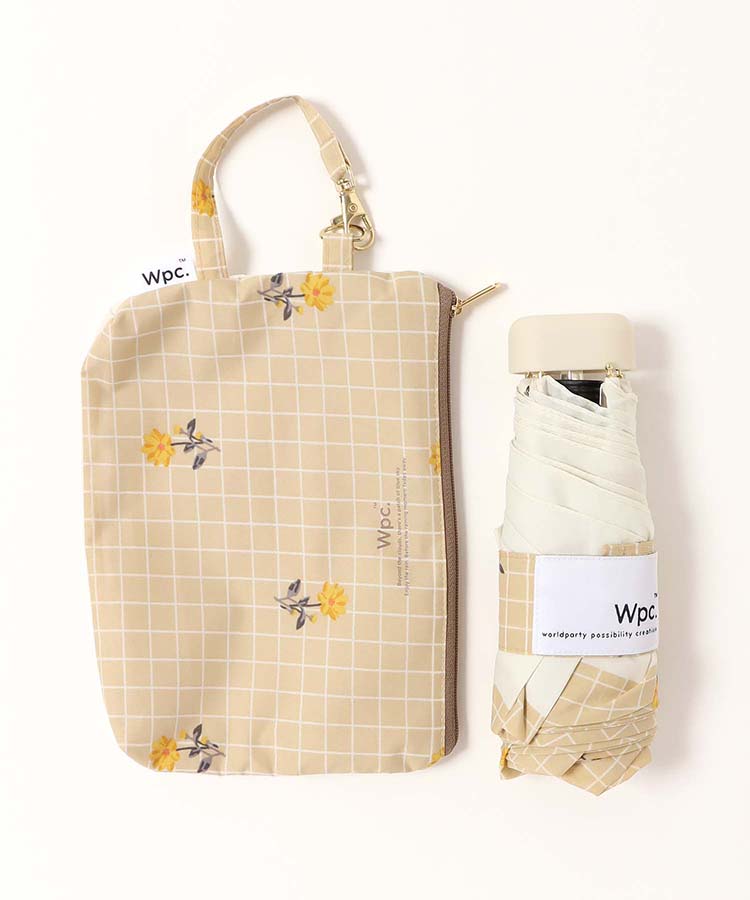 プレイドフラワー折りたたみ雨傘