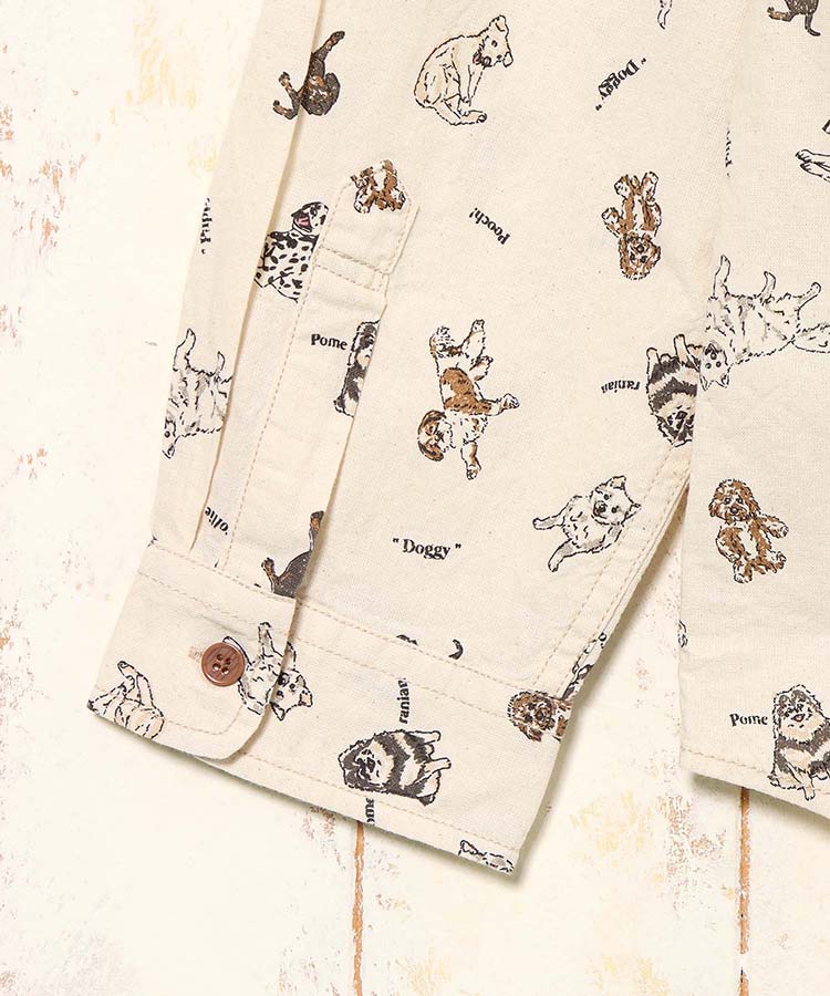 総柄プリントシャツ