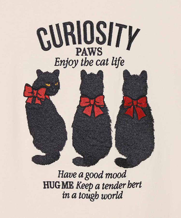 クロネコ刺繍ロンT