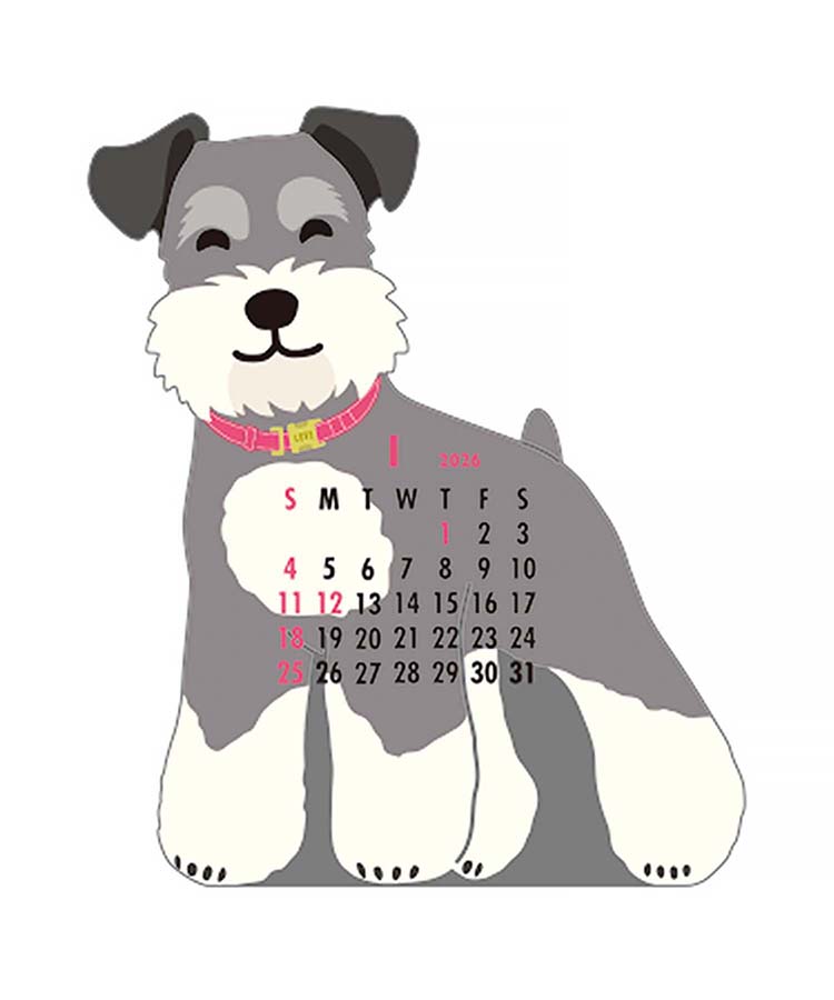 アニマルダイカットカレンダー26