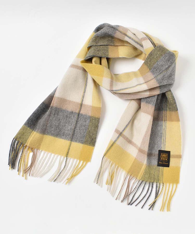 オリジナルネームウールチェックマフラー