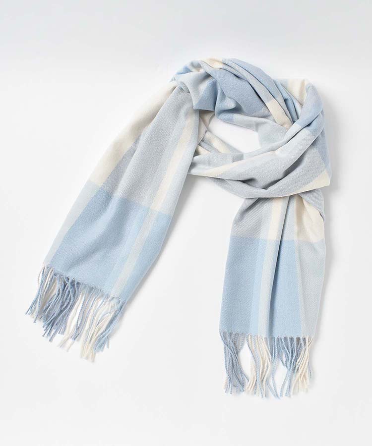 カシミヤタッチチェックストール