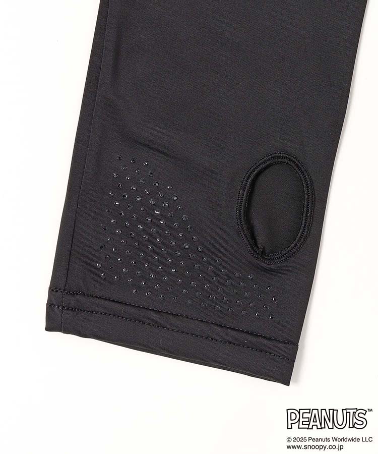 スヌーピー刺繍冷感UVロンググローブ