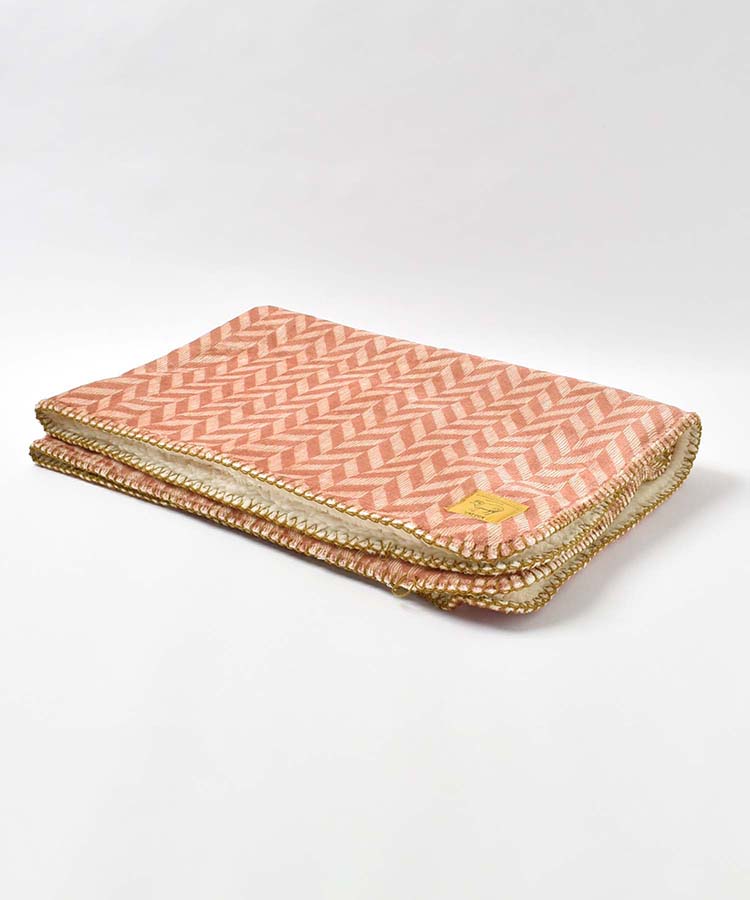 andsomeヘリンボーン柄ブランケット