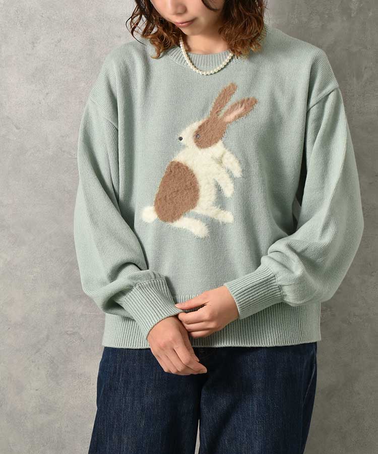 ≪SALE≫le petale Fluffy rabbitニットプルオーバー