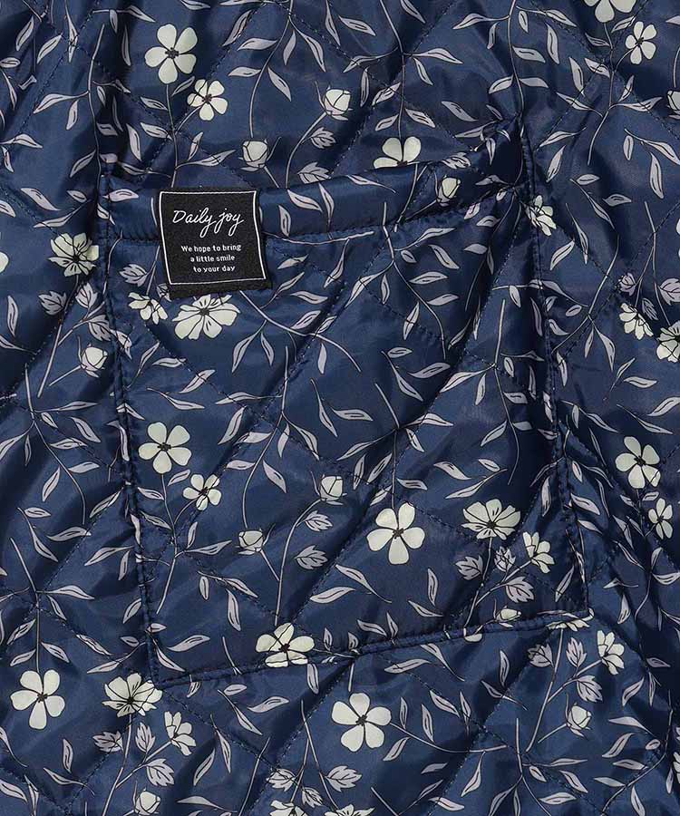 ボアキルトフラワーエプロン