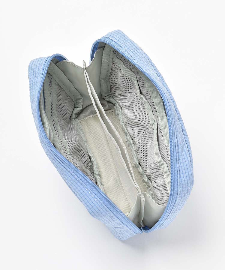 ドッグリボン多ポケットリップルポーチ