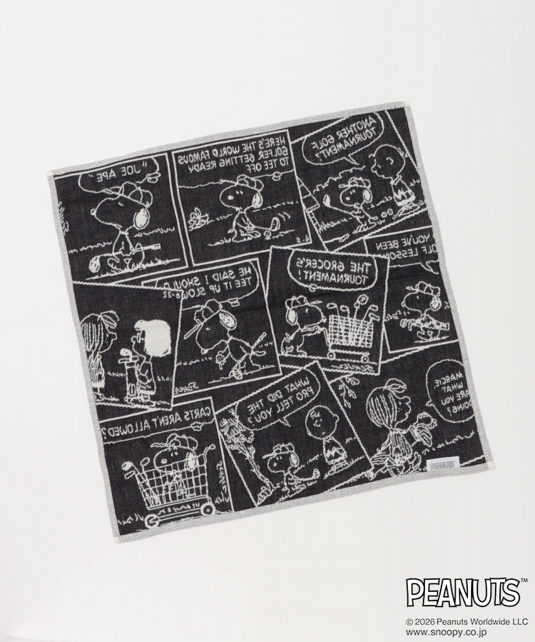 PEANUTS モノトーン三重ガーゼハンカチ