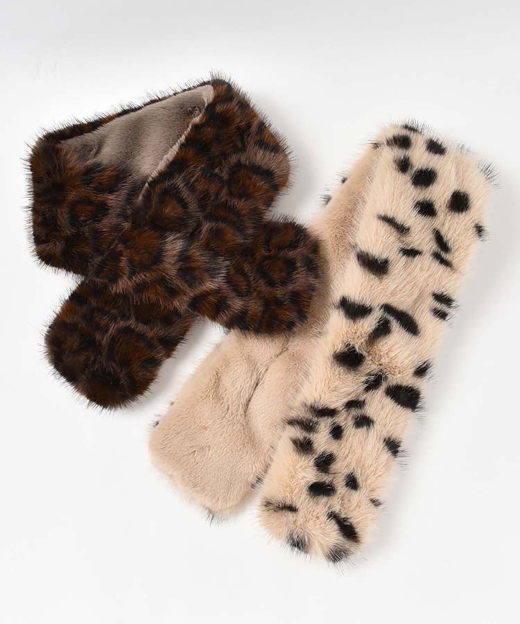 ≪SALE≫アニマル柄フェイクファーティペット