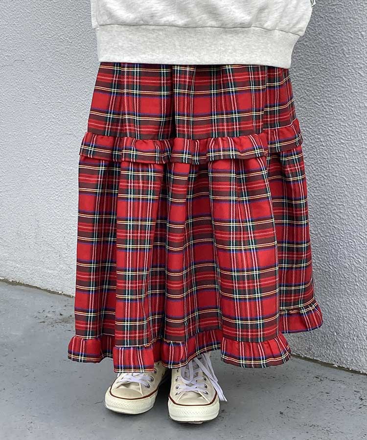 チェックティアードスカート