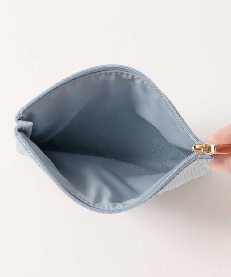 ジョイフルビットコーデュロイフラットポーチ