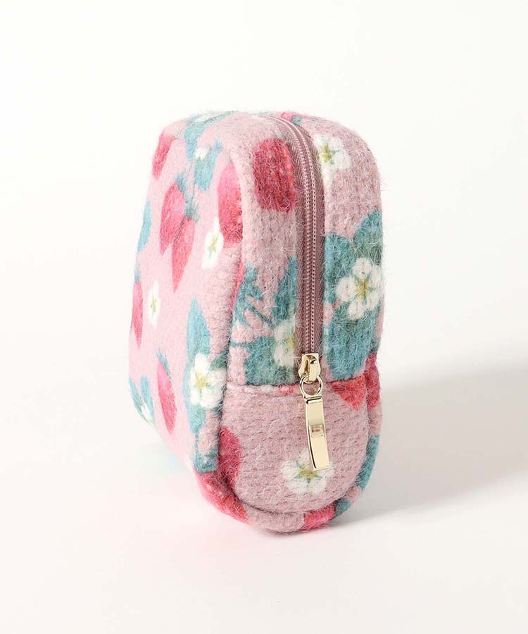 ジューシードゥーシェニール織いちごボックスポーチ