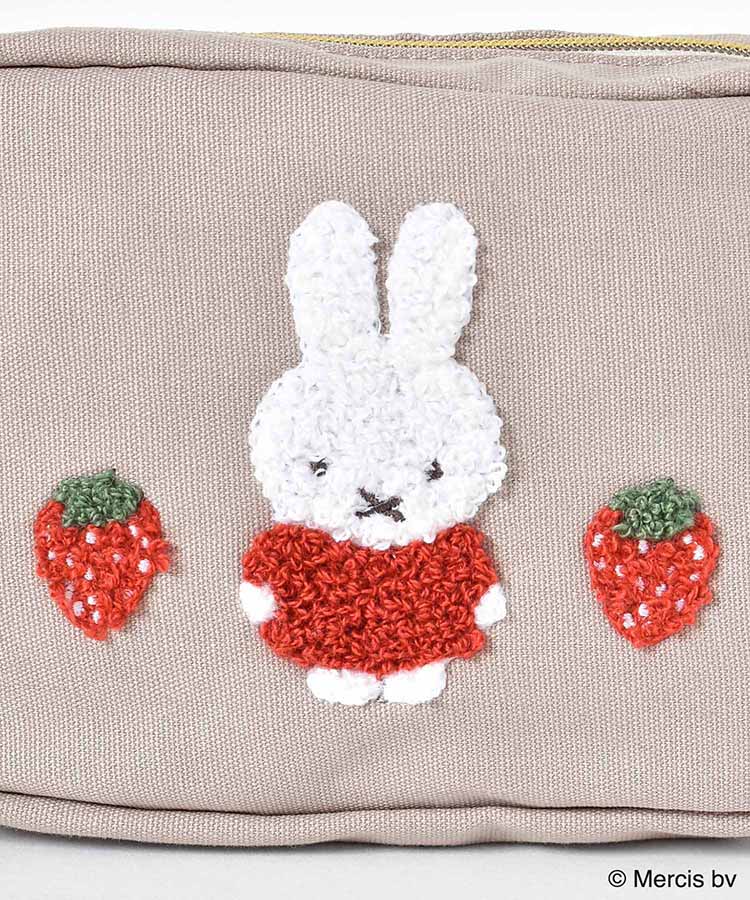 miffyスプリングサガラ刺繍スクエアポーチ