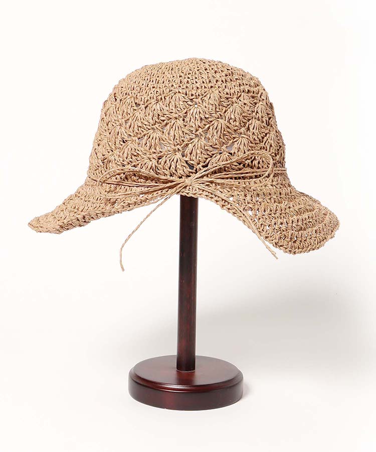 ペーパー編み後ろ割れハット