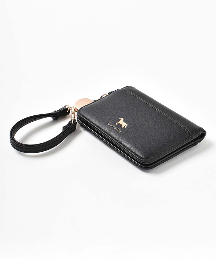 cavalloリール付2つ折りパスケース