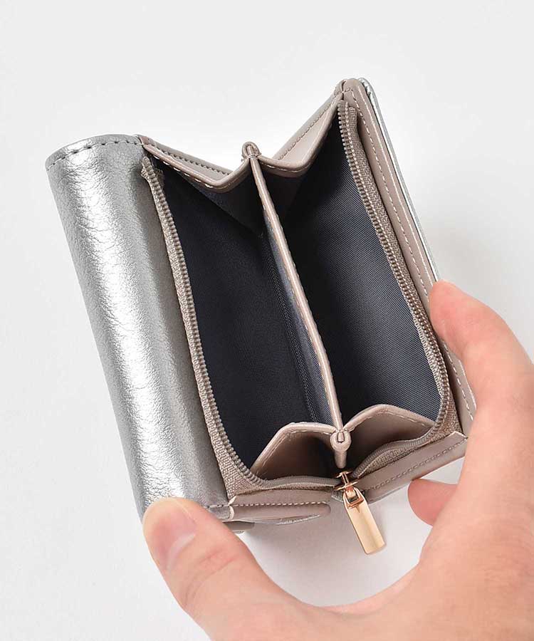 メタリックミニ財布