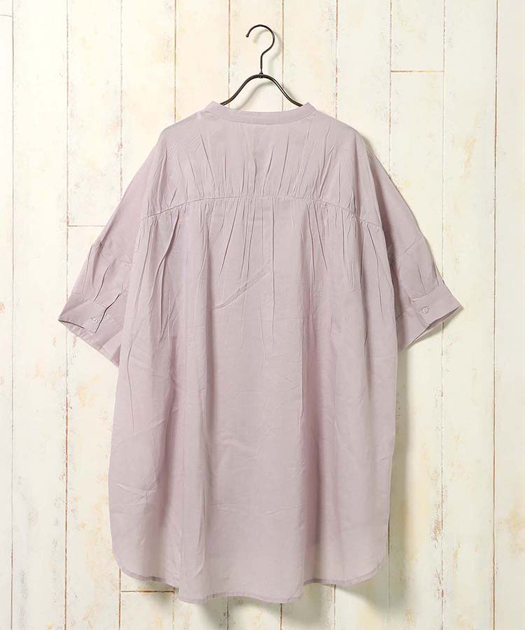 切替ギャザーブラウス