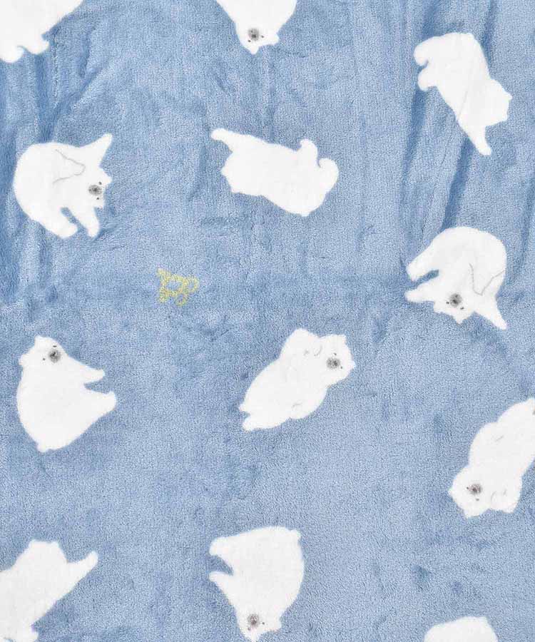 ボア付プリントブランケット