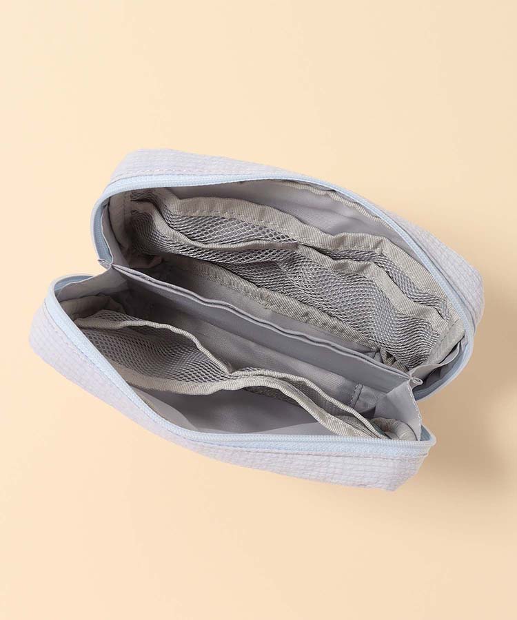 キャットパール多ポケットリップルポーチ