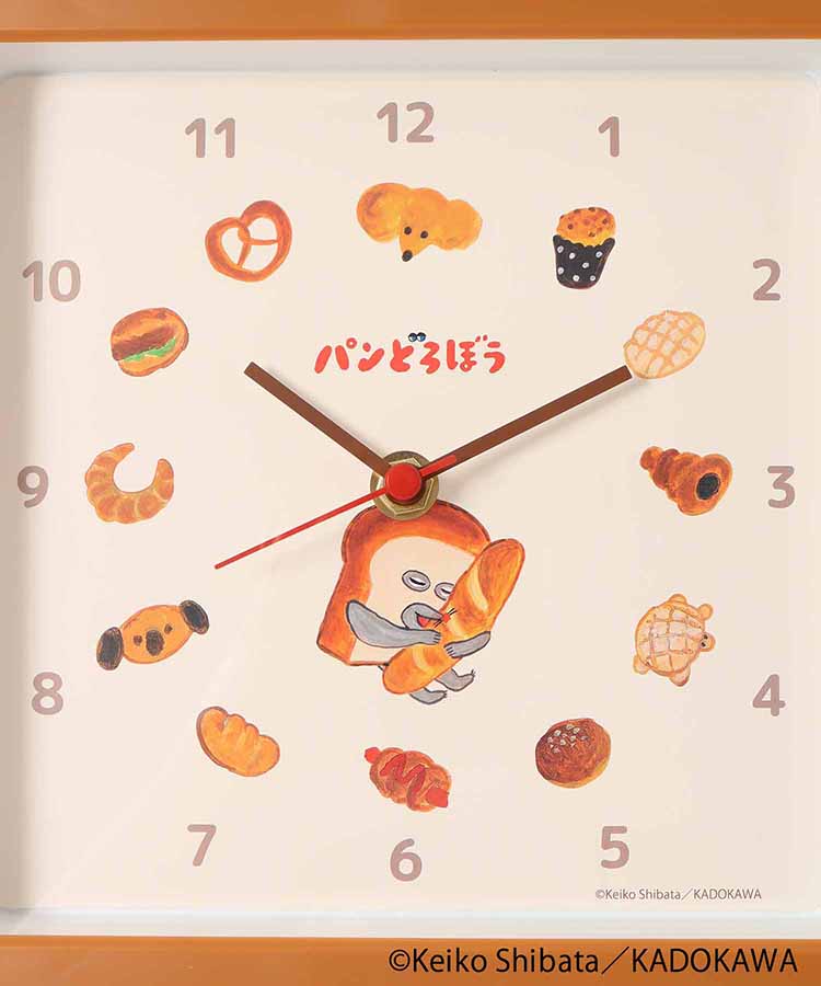 パンどろぼうスクエアウォールクロック