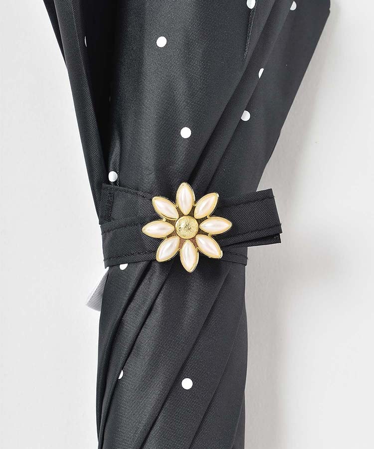 遮光ドットフラワーポイント晴雨兼用長傘