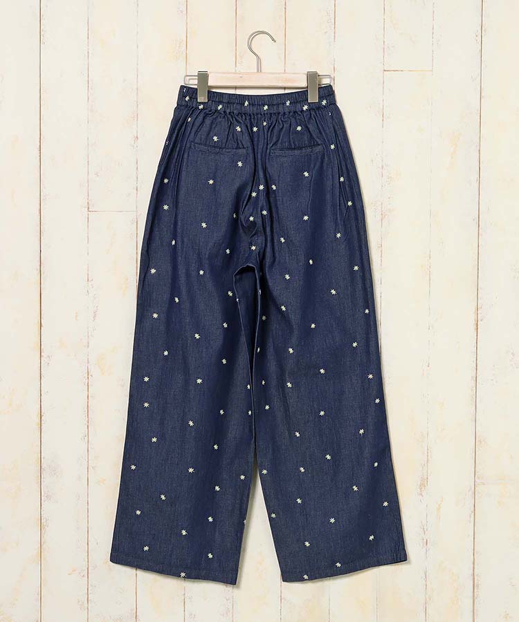 フラワー刺繍パンツ