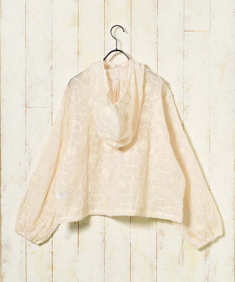 シアーフラワーフードブルゾン