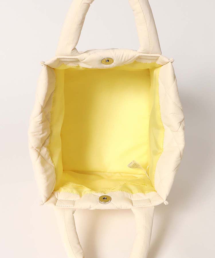 バイカラーキルティングトート