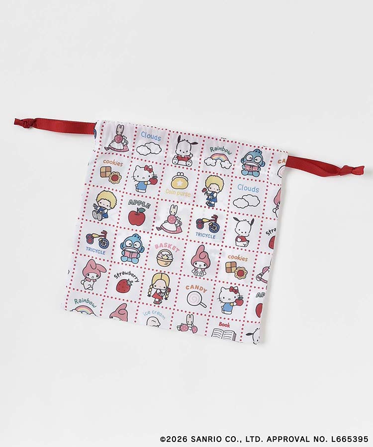 【WEB予約 3/4～順次発送】SANRIO CHARACTERS BASIC総柄巾着