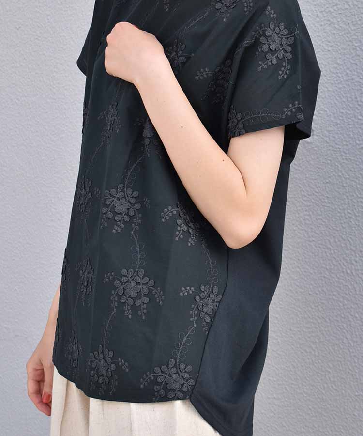 フラワー3D刺繍TシャツNO3