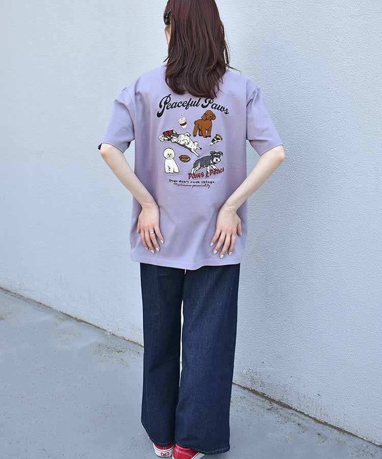 のんびりdog刺繍Tシャツ