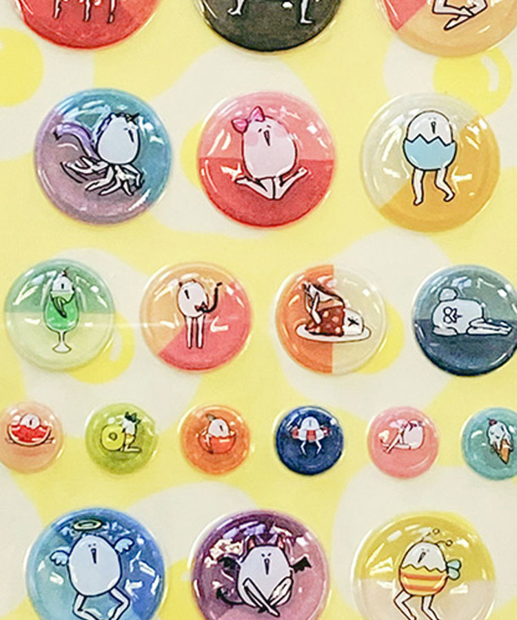 【WEB予約 2/25～順次発送】たまごあしのぷっくりシール2