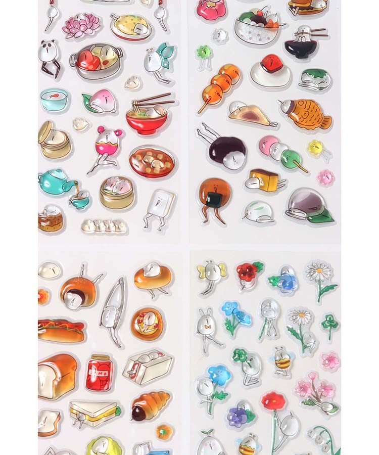 【WEB予約 4/25～順次発送】たまごあしのぷっくりシール2