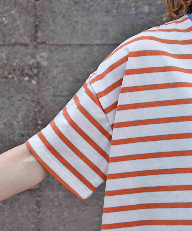 Bouncy.ワッペン付ボーダーTシャツNO1