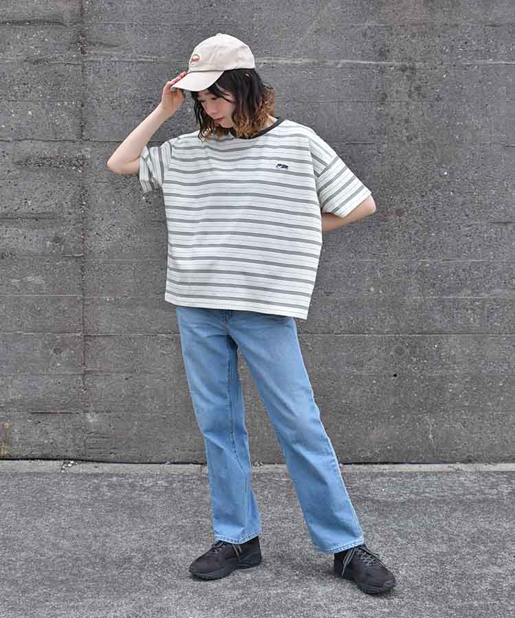 Bouncy.ワッペン付ボーダーTシャツNO2