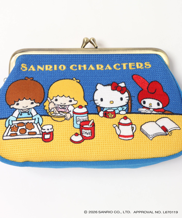 サンリオキャラクターズたたみ刺繍がま口ポーチ