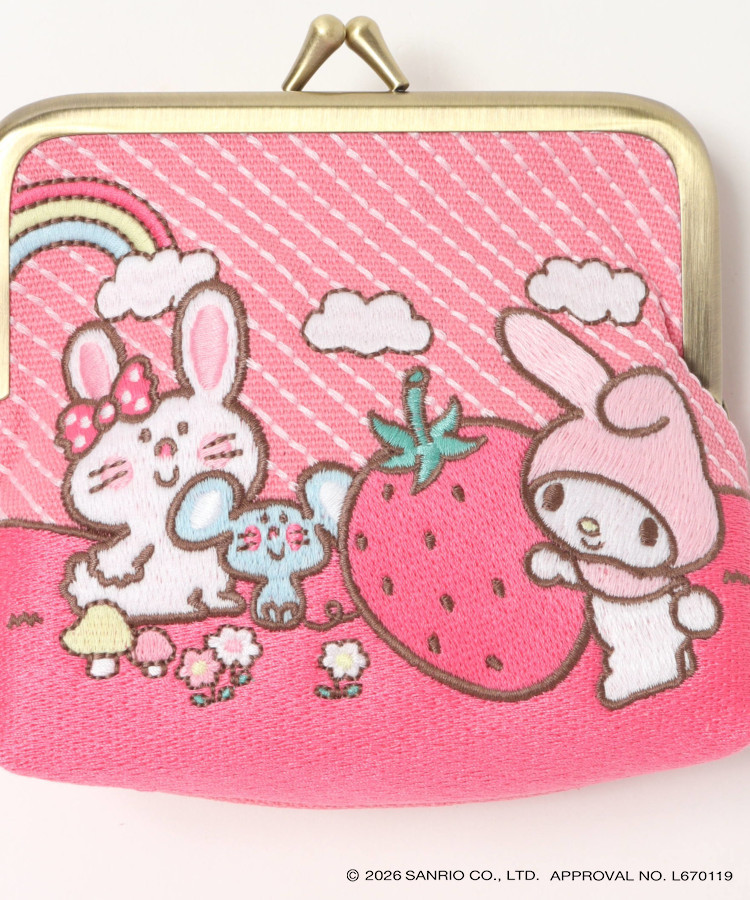 サンリオキャラクターズたたみ刺繍ミニがま口ポーチ