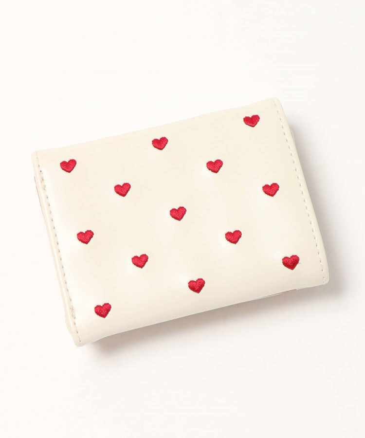 ハート刺繍ミニウォレット