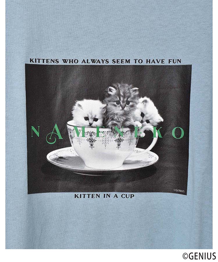 ≪OUTLET≫なめねこFunnyCatsモノトーンTシャツ