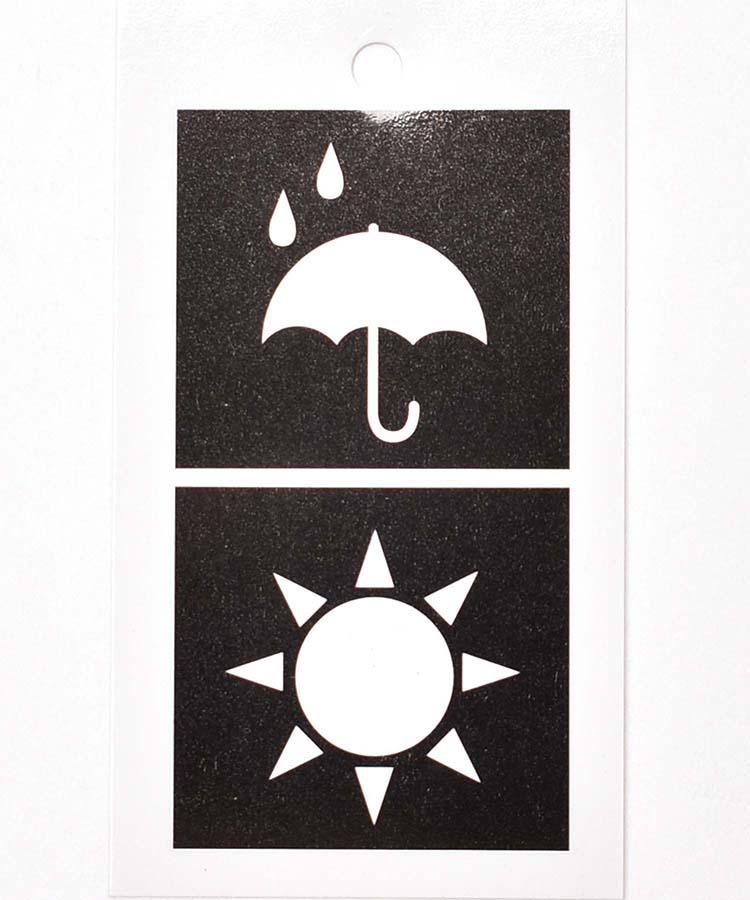 ハート刺繍ボーダーゴールド雨折傘