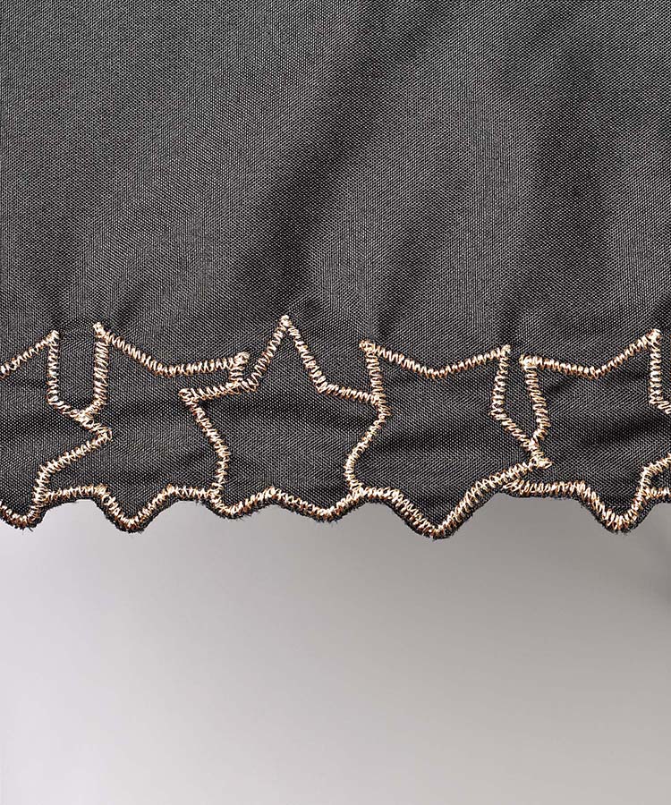 ≪SALE≫<UVカット>遮光フレームスタースカラップ刺繍晴兼折傘